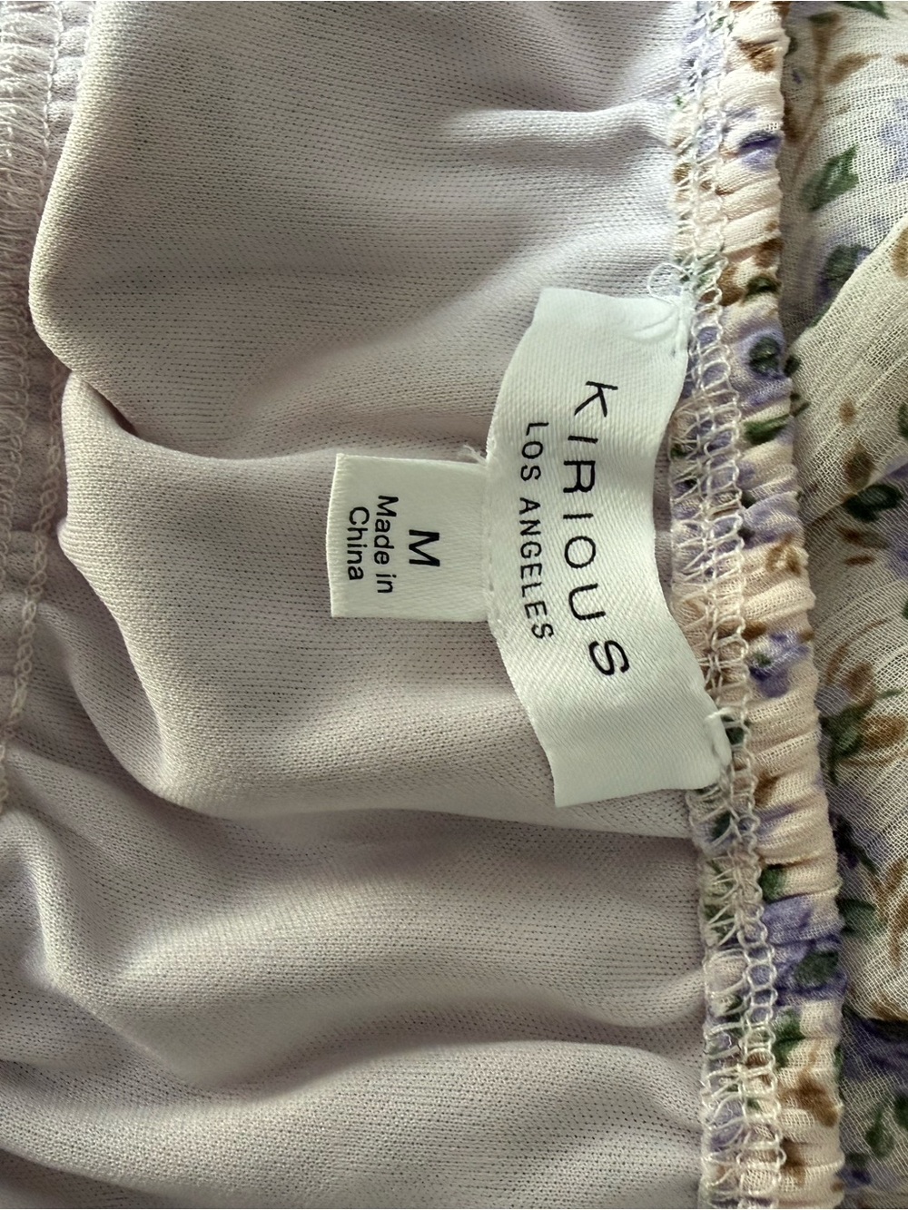 Lavender Floral Halter Tiered Tank Top - Picture 3 of 3